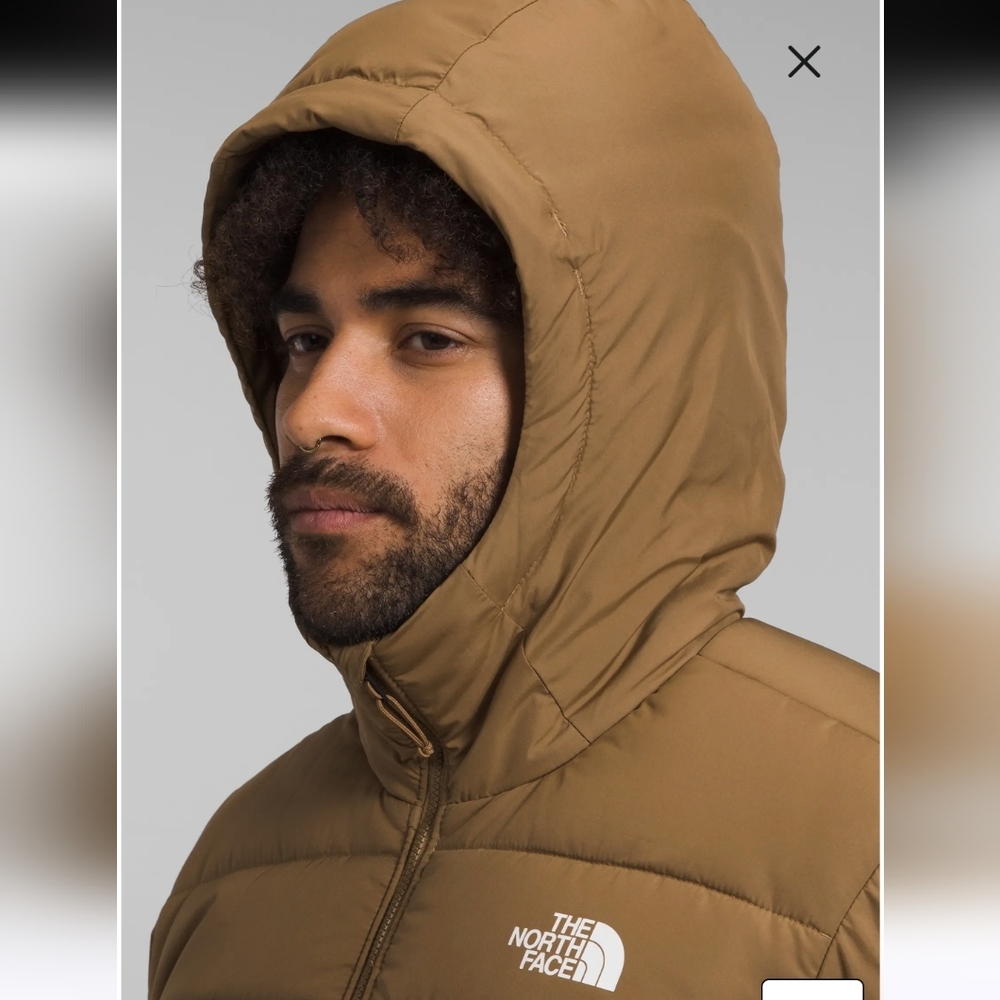 The North Face Men's Tan Puffer Jacket Size M - Picture 3 of 8